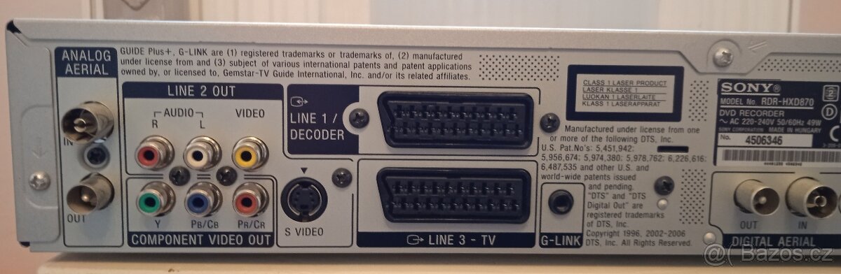 SONY RDR-HXD870 HDD/DVD RECORDER - 9