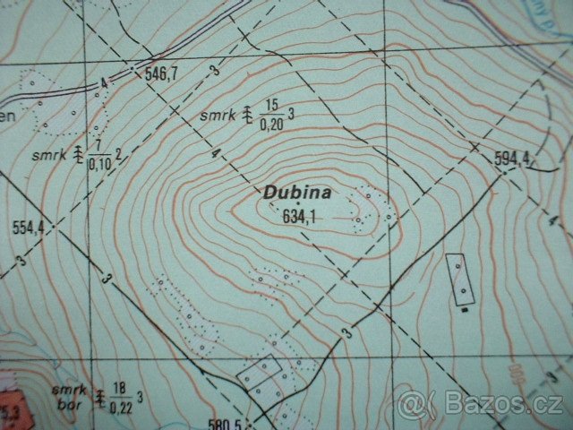 Vojenská profesionální tajná mapa Mirošov Brdy Jince ČSLA - 9