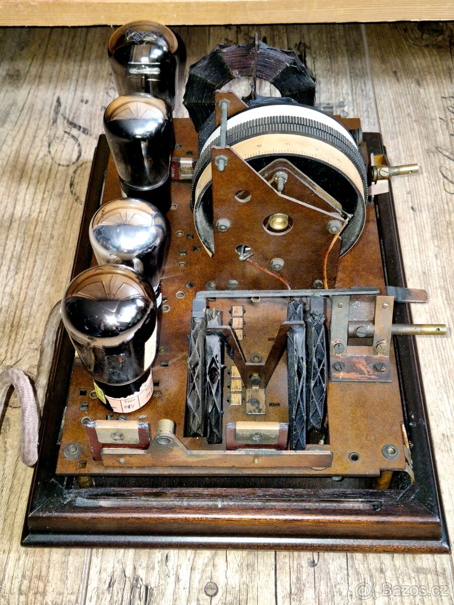Starožitné rádio Telefunken 4A, rok 1928, Německo - 9