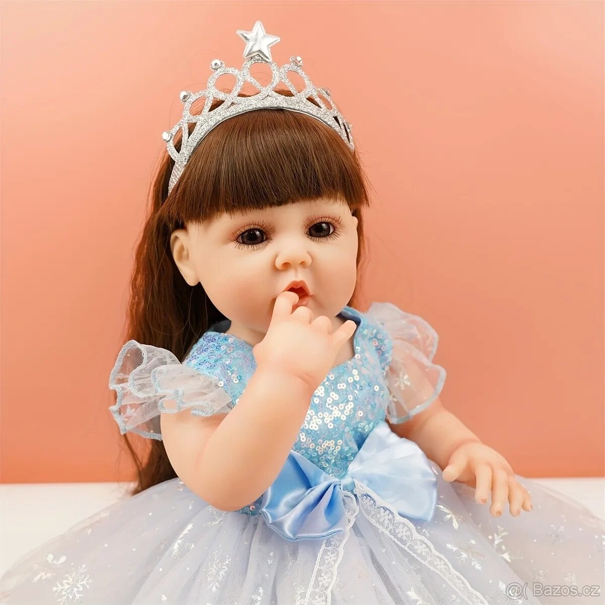 Realistická Reborn panenka modrá princezna - 9