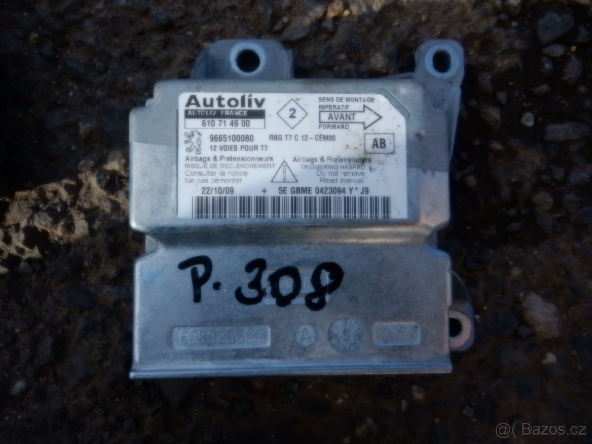 Airbagová sada Peugeot 308 - 9