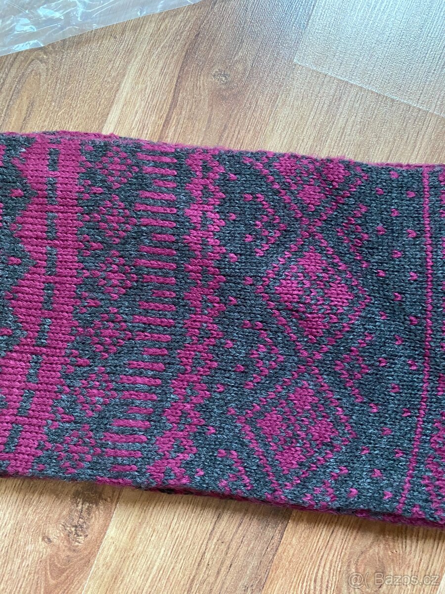 Nová unisex zimní šála Alpine Pro - 180 cm, tmavě fialová - 9