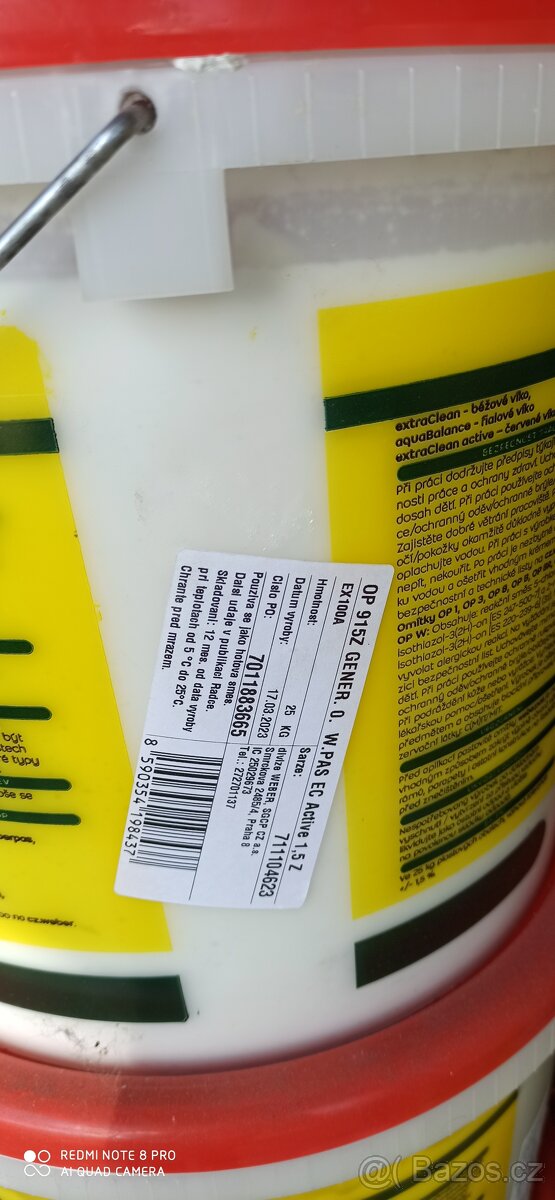 Pastovitá omítka Weber zrno 1.5 - 9