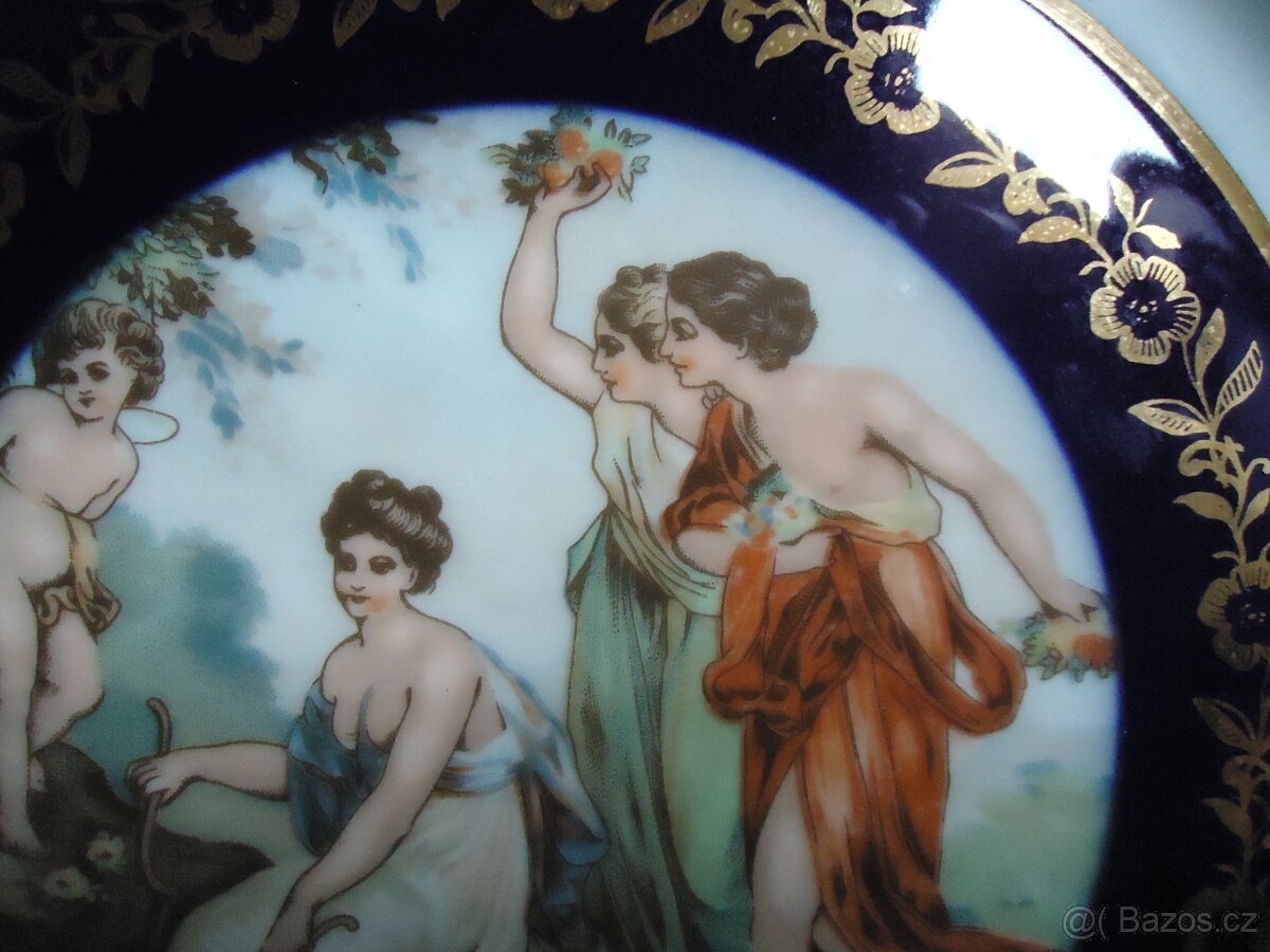 Hrnečky ClassicRoyal - HANDMADE,Dekorační talíř 3 gracie - 9