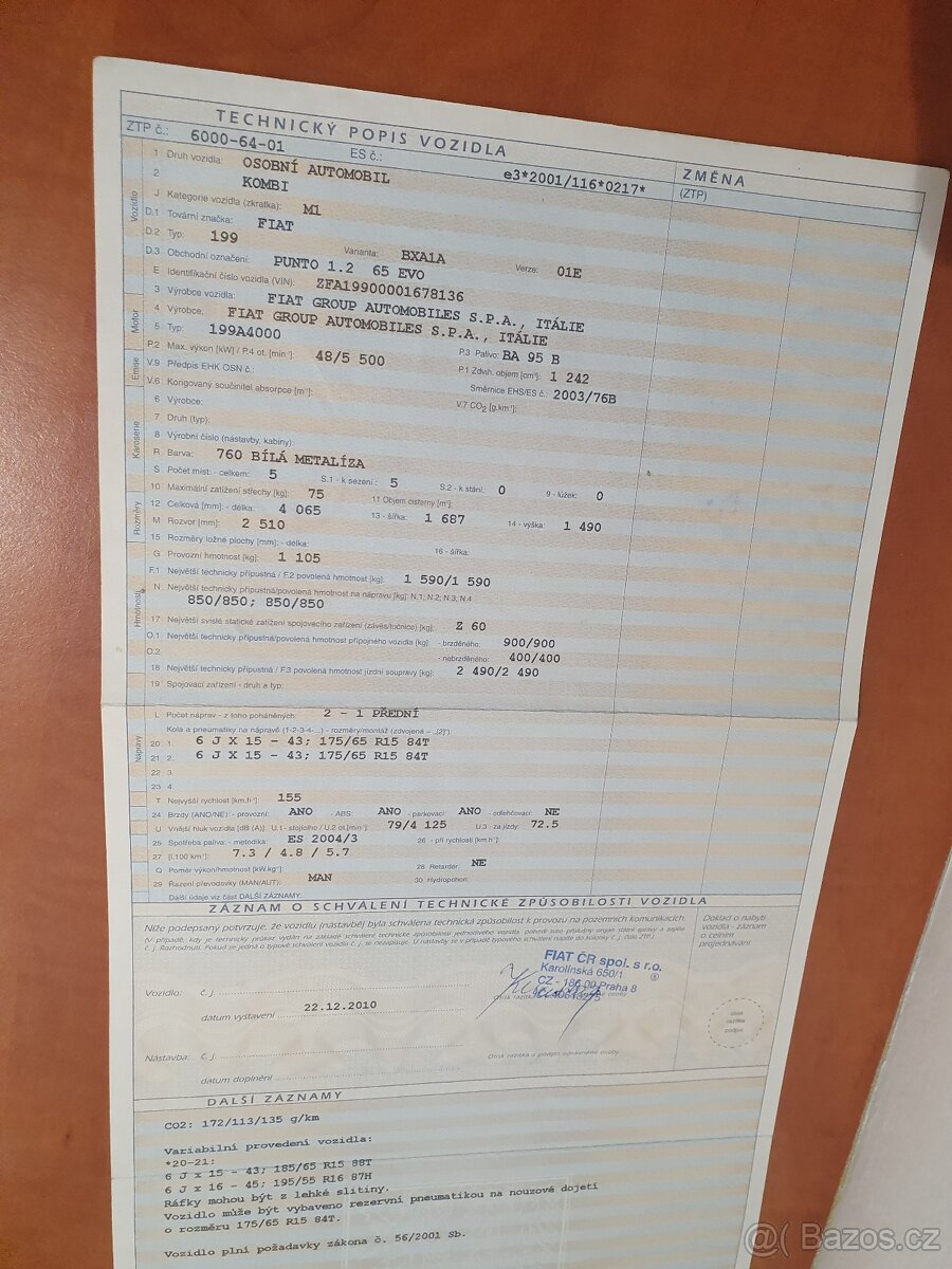 FIAT PUNTO EVO 1,2 - 9