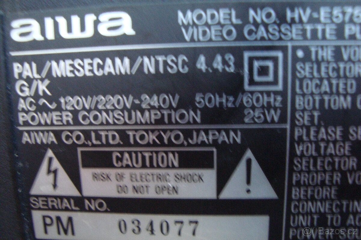 VHS-Video player Aiwa HV-ES 575 DK - 9