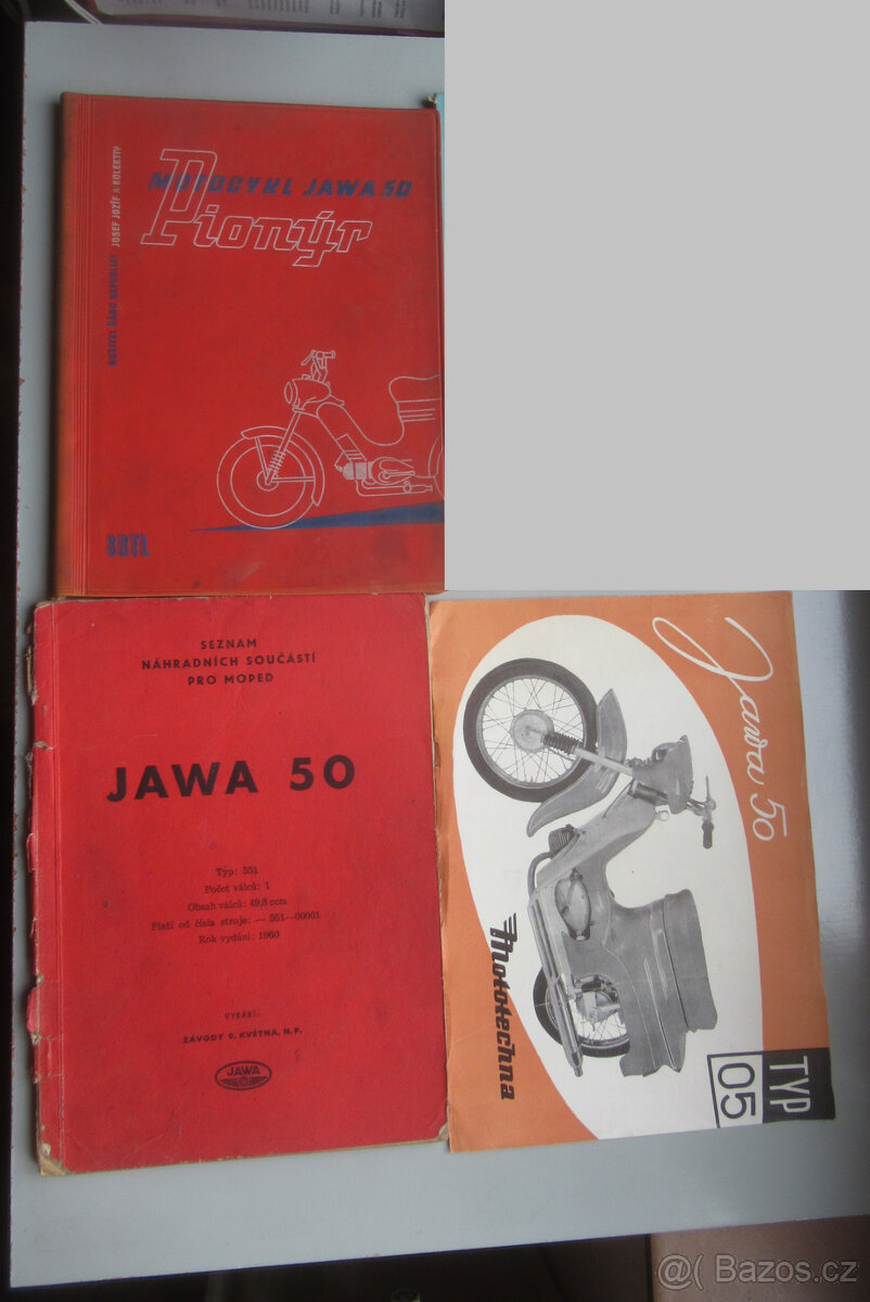 Manuály od motocyklů jawa čz junák pionýr jawa 50 manet 90 - 9