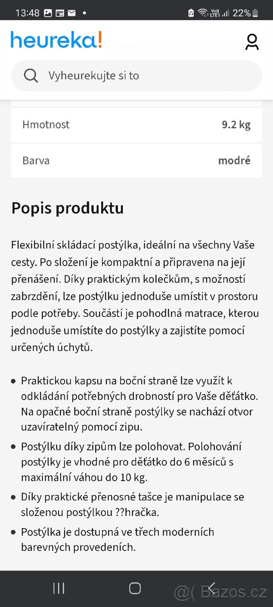 Cestovní postýlka Zopa Yoga - 9