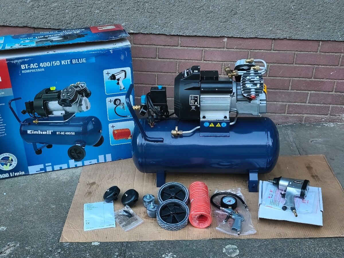 Prodám NEPOUŽITÝ 2-pístový kompresor Einhell BT-AC 400/50 +p - 9