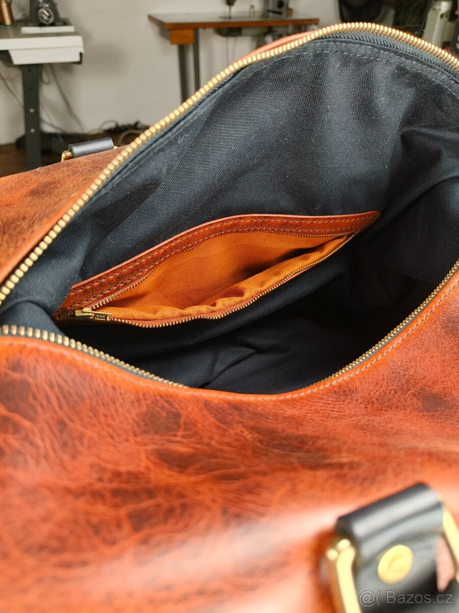 Kožená cestovní taška " duffle bag" - 9