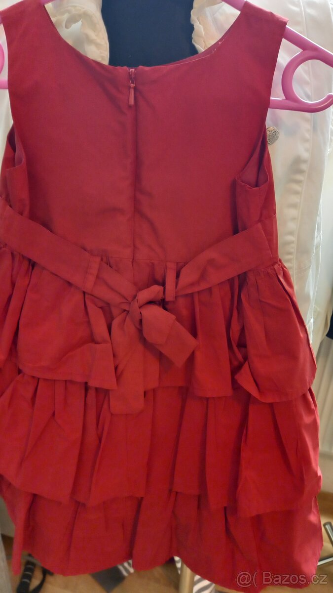 Krásné červené šatičky Next vel. 92 - 9