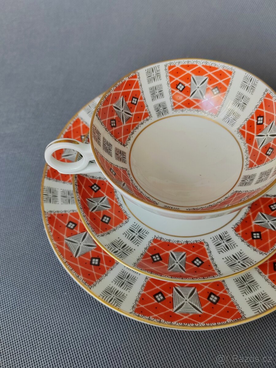 Luxusní porcelánová čajová souprava od Wallendorf - 9