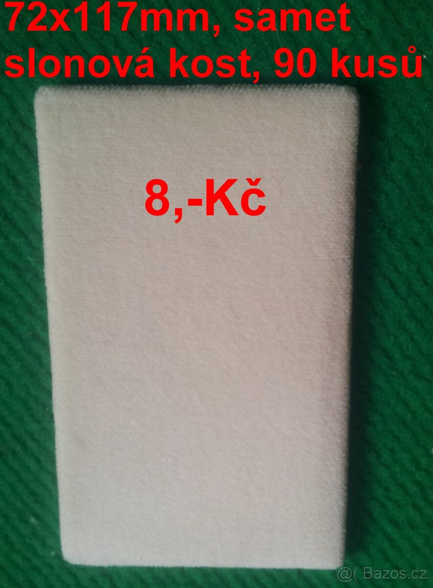 Sametové bižuterní karty, kartičky na odznaky - 9