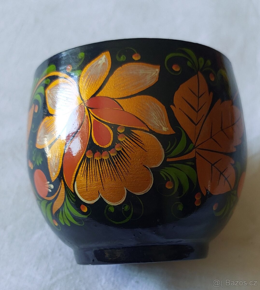 Chochloma - dřevěné ručně vyráběné a zdobené nádobí - 9