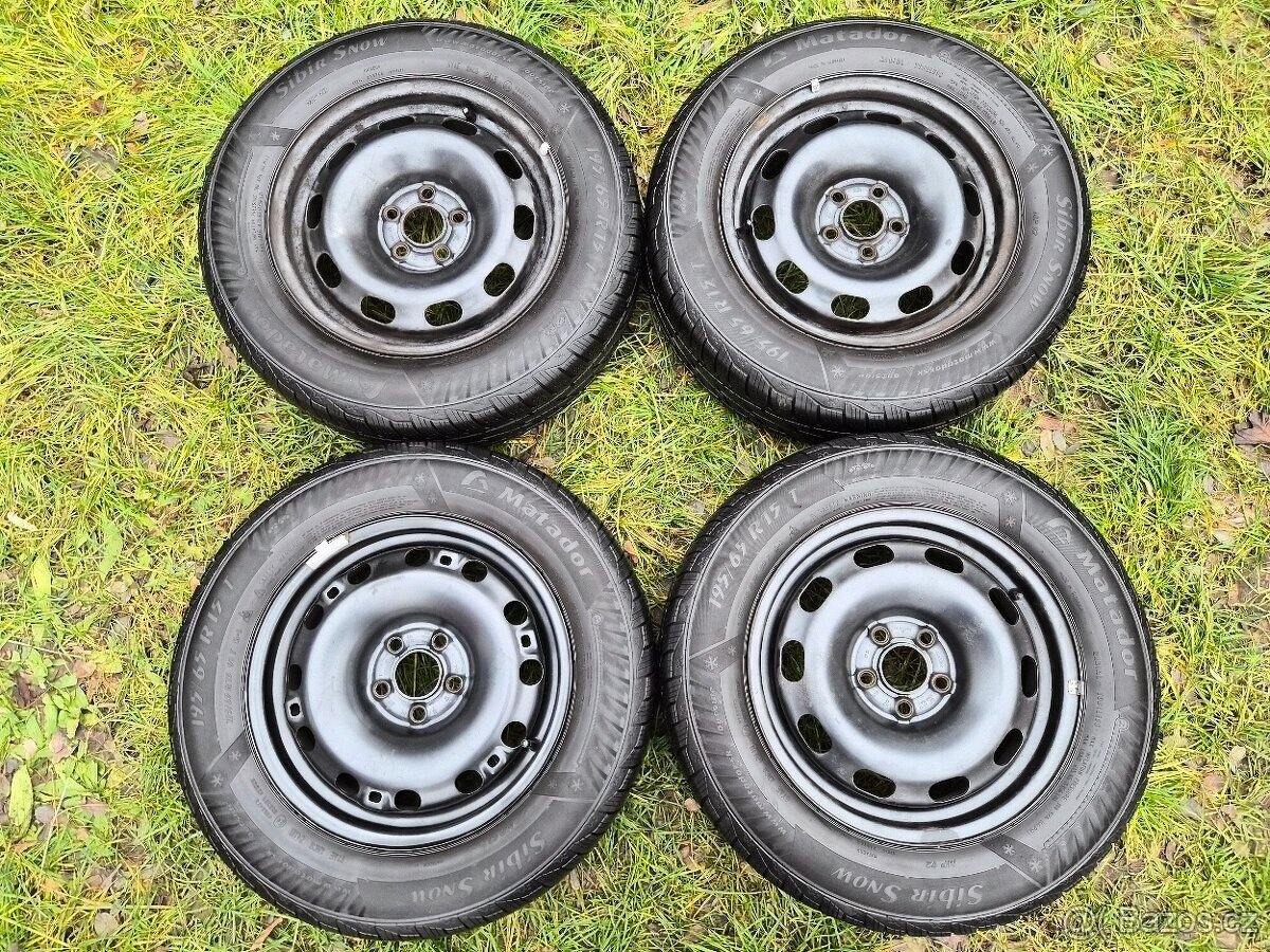 Kompletní zimní ocelová kola ŠKODA - 195/65 R15 - 5x100 - 9