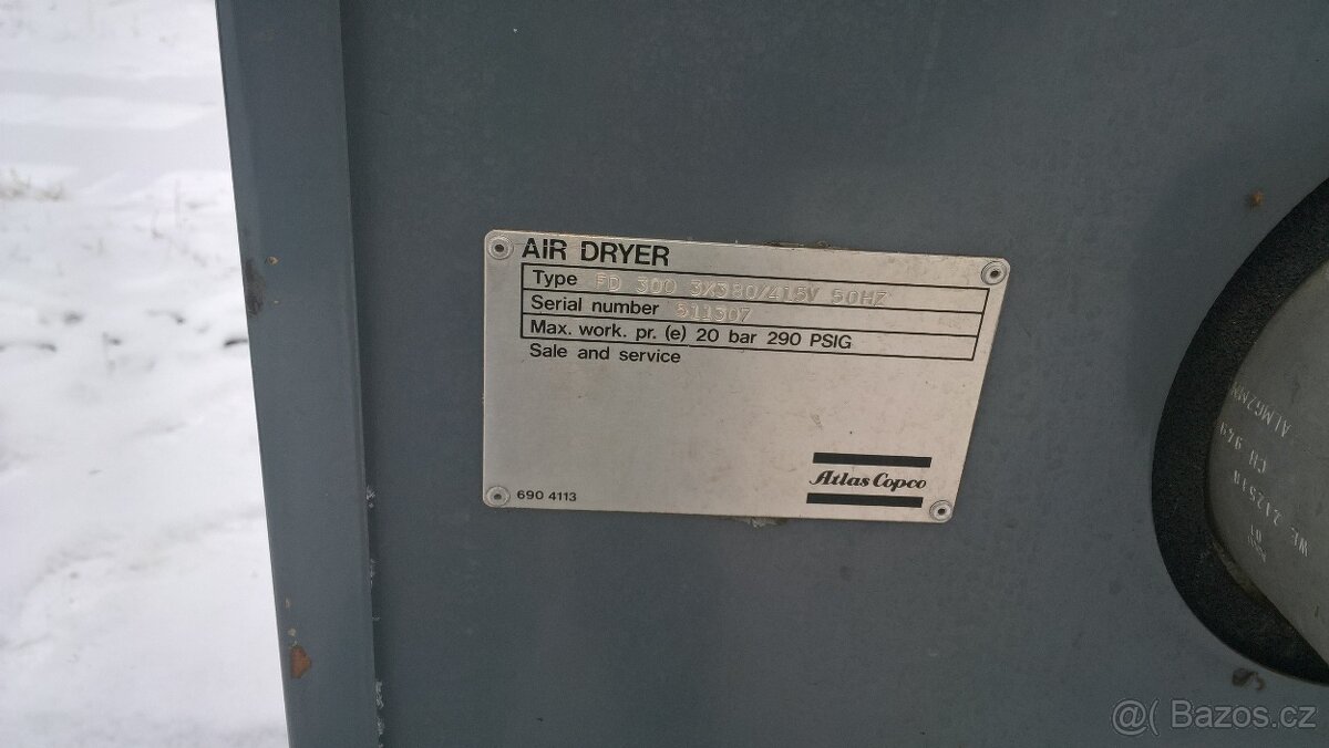 Stacionární kompresor Atlas Copco GA 375 – 7,5 - 9