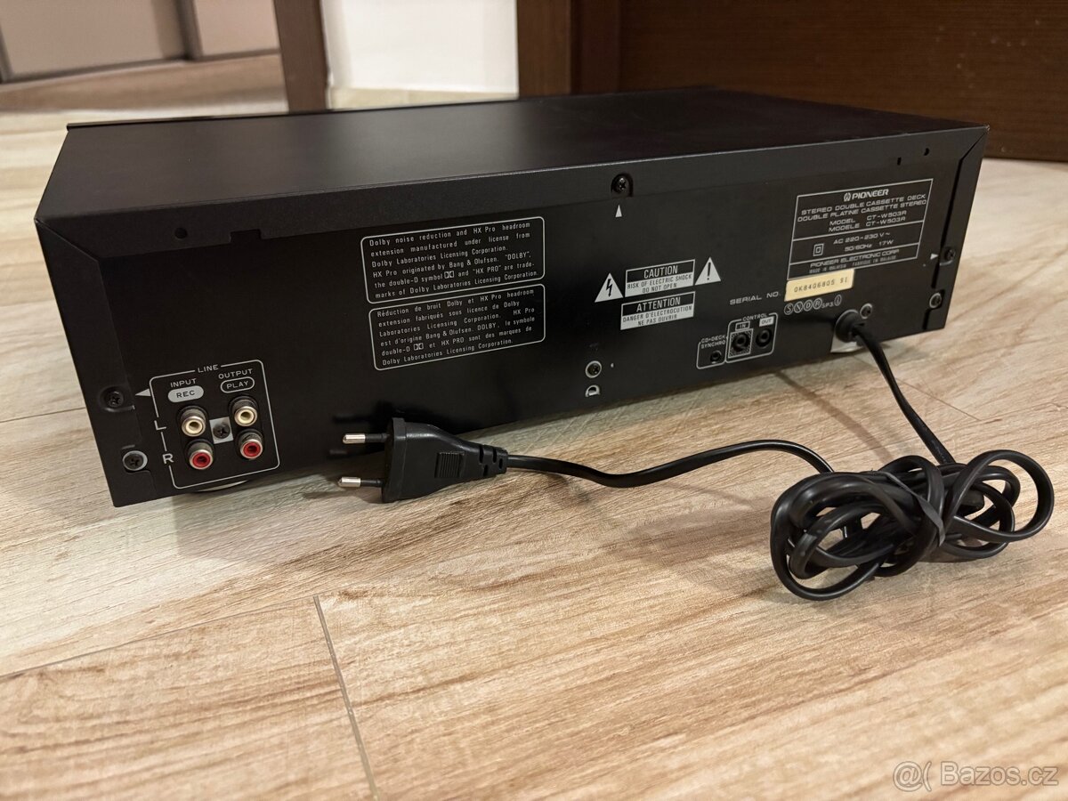 Pioneer CT-W503R stereo double cassette deck s Dolby B,C - 9