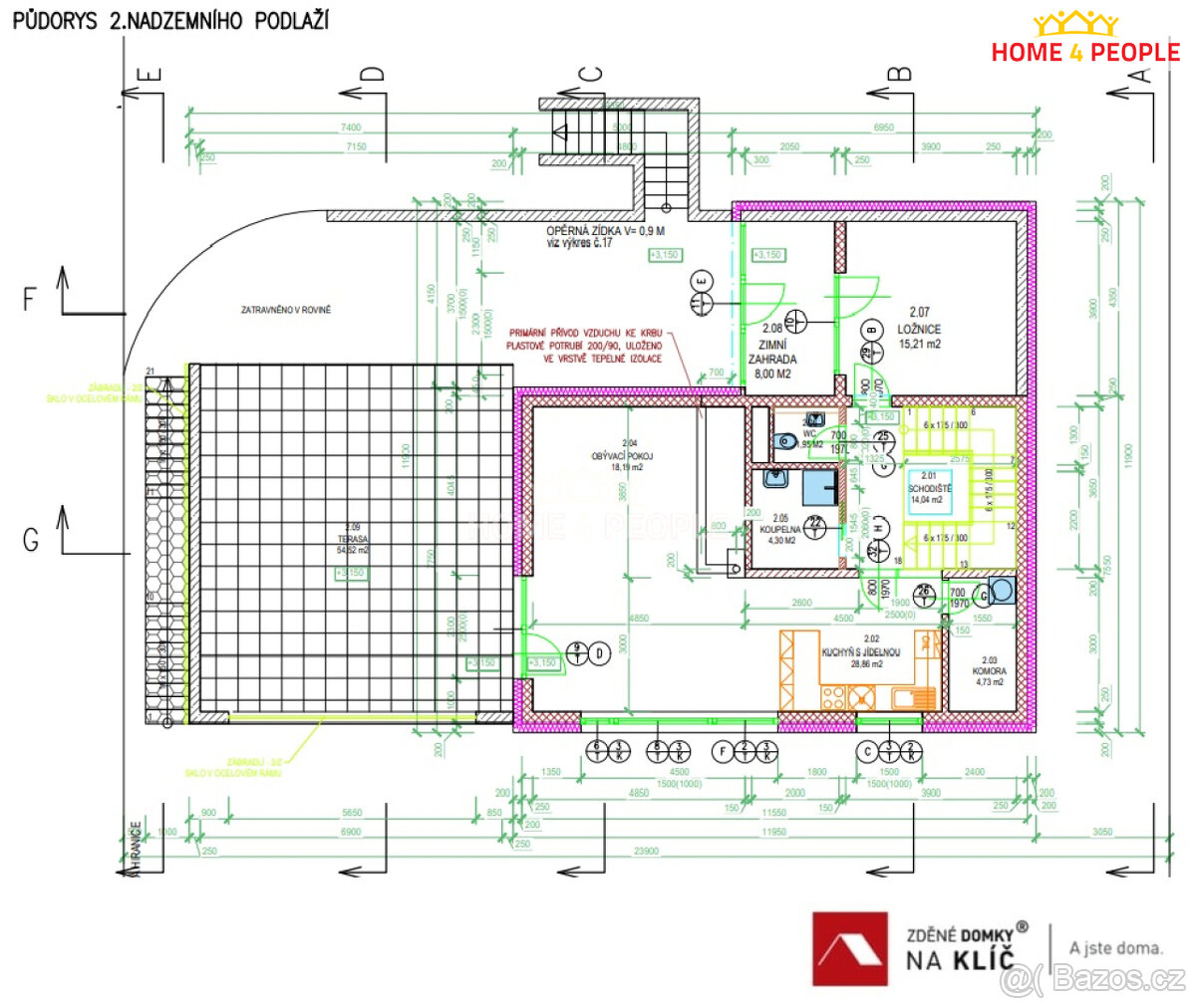 Projekt RD 4+kk na klíč ve Zlíně ul. Pampelišková - 9