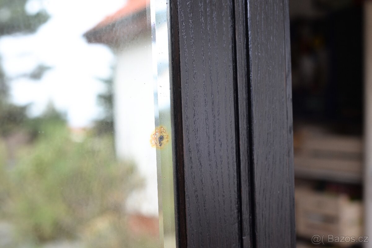 Starožitné velké dřevěné zrcadlo zrcadlová stěna skříňka - 9