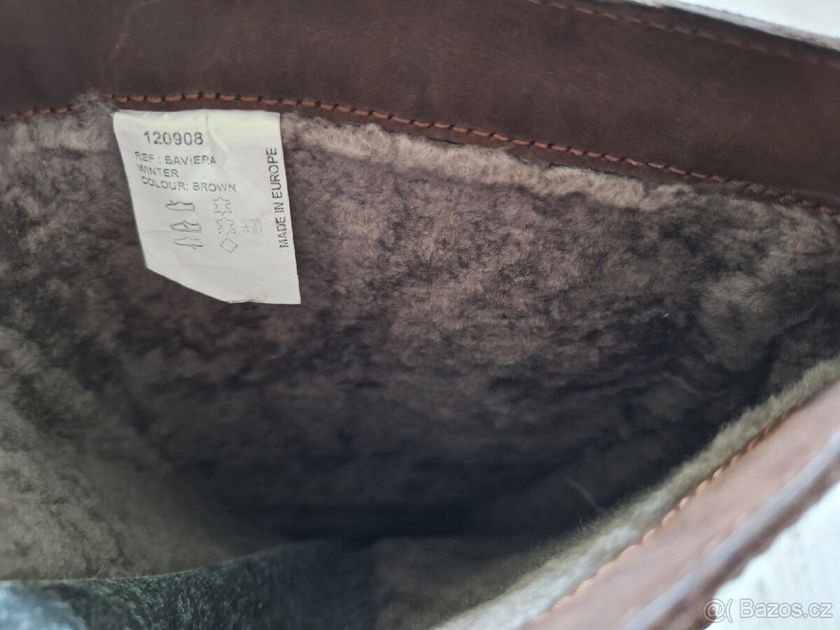 Vysoké kožené termoboty Cassini - 9