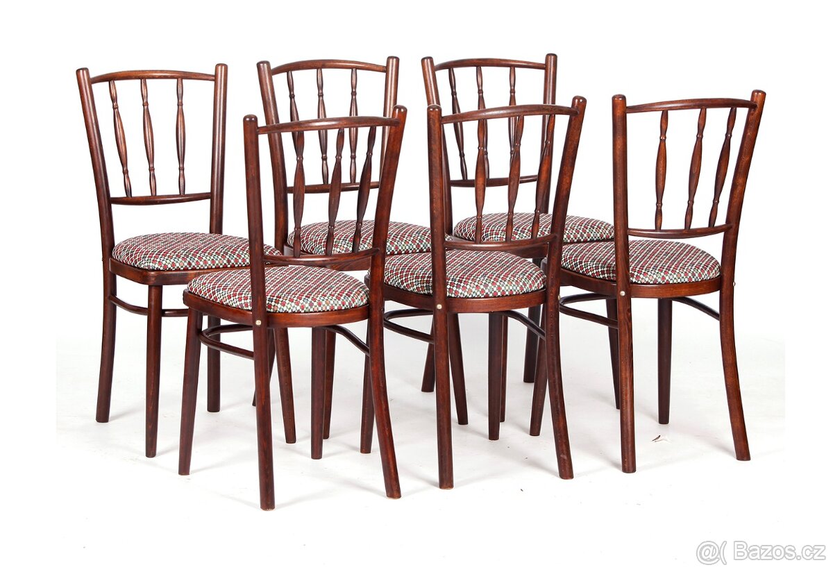 Jídelní židle TATRA , nové čalounění, 6 kusů. - 9