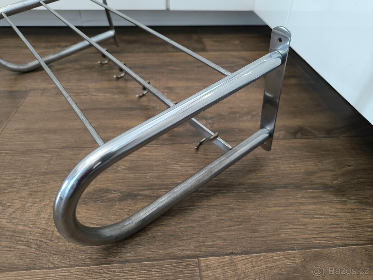 Funkcionalistický chromový věšák - 50. léta - 9