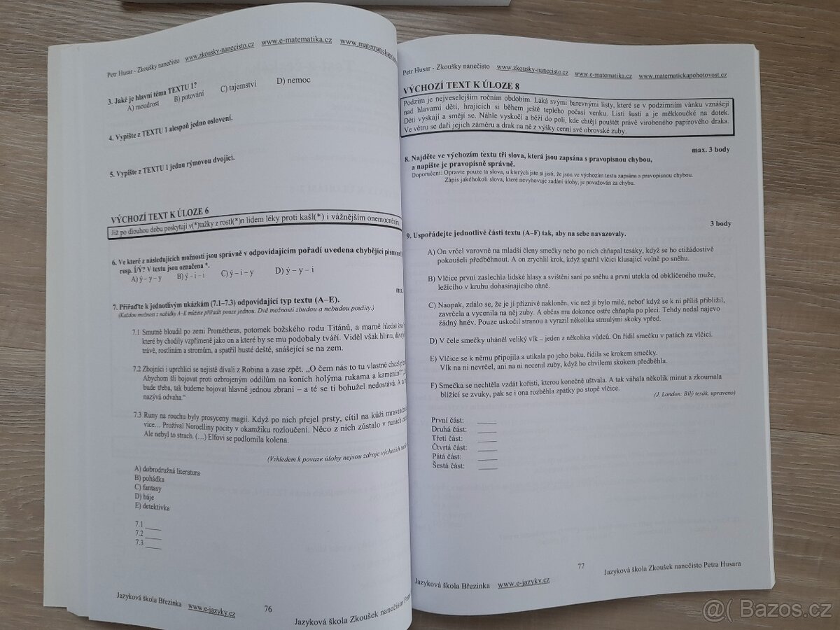 Testy pro víceletá gymnázia - set - 9