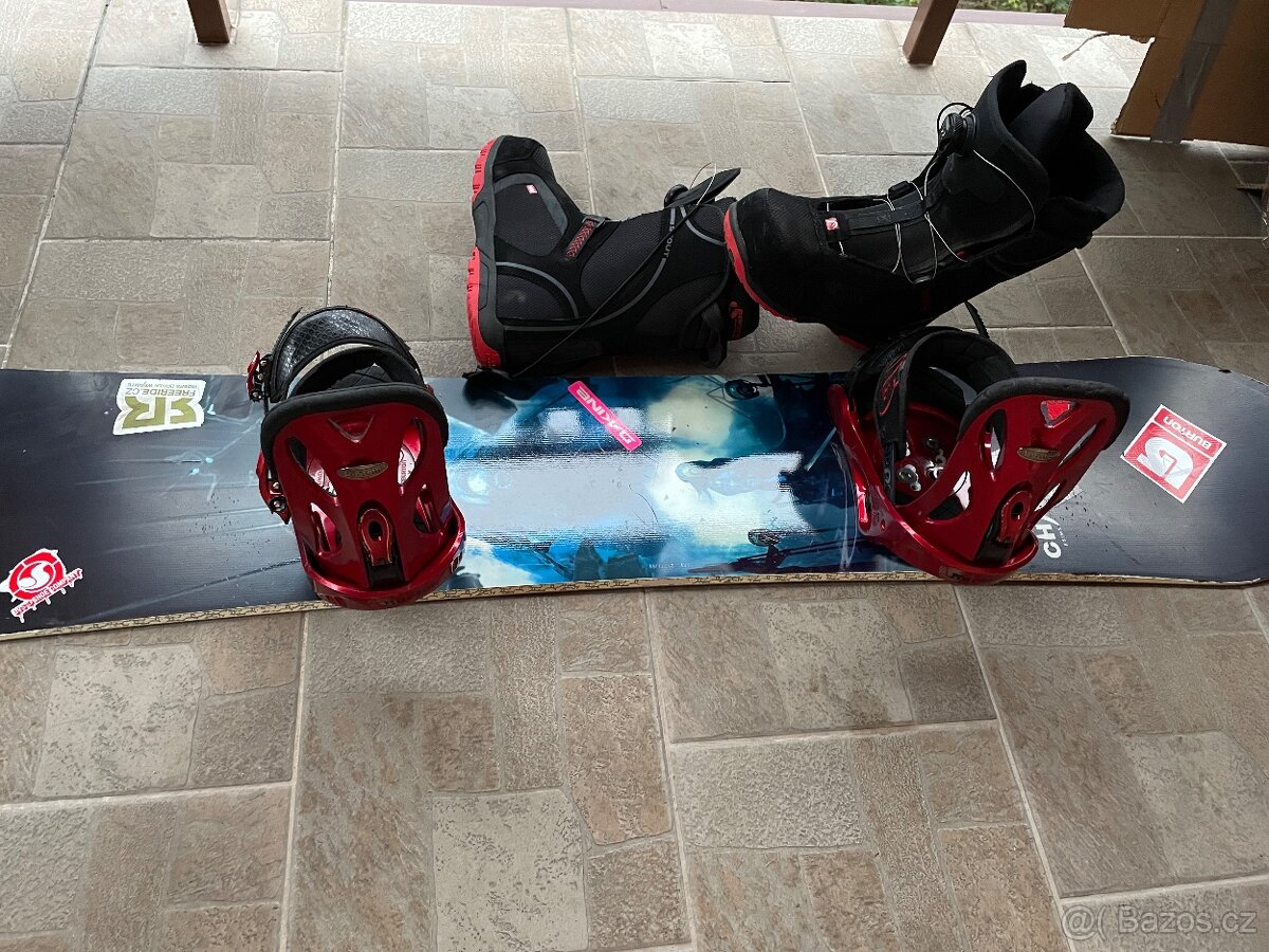 Snowboard Sims Chaos 160 cm +vázání Burton Custom boty 42 - 9
