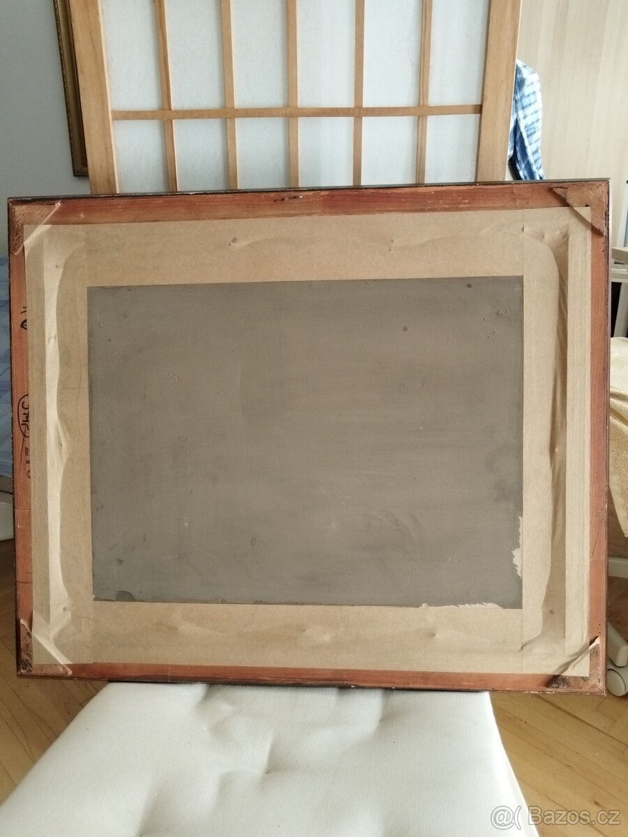 obraz PARTIE S KOSTELÍČKEM, olej, sign. Jos. Fiala - 9