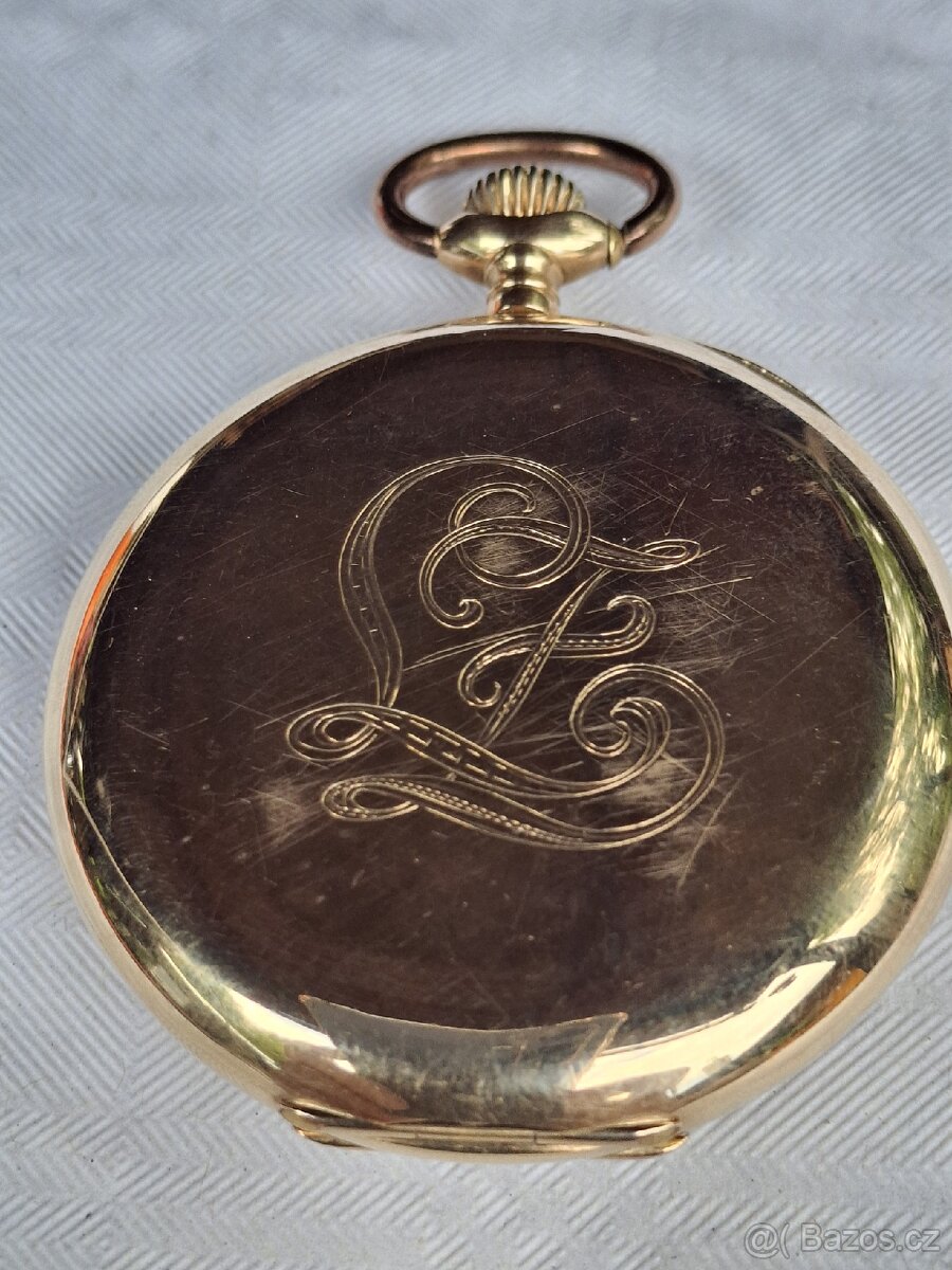 Zlaté kapesní hodinky J.Calame Robert - 9