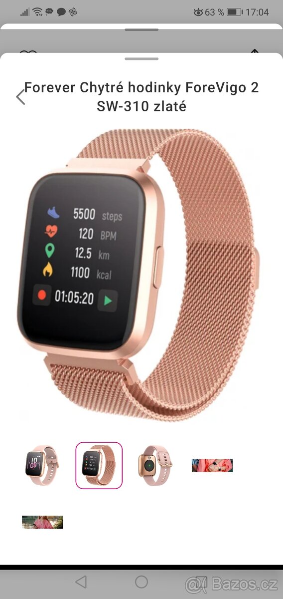 Chytré hodinky ForeVigo 2 SW-310 zlaté - 9