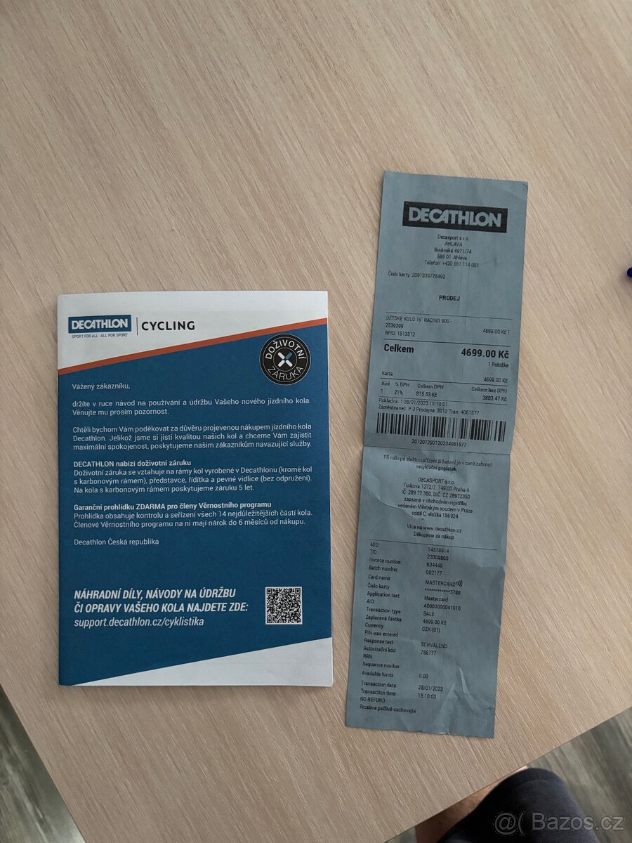 Prodám dětské kolo B-TWIN vel. 16" - 9