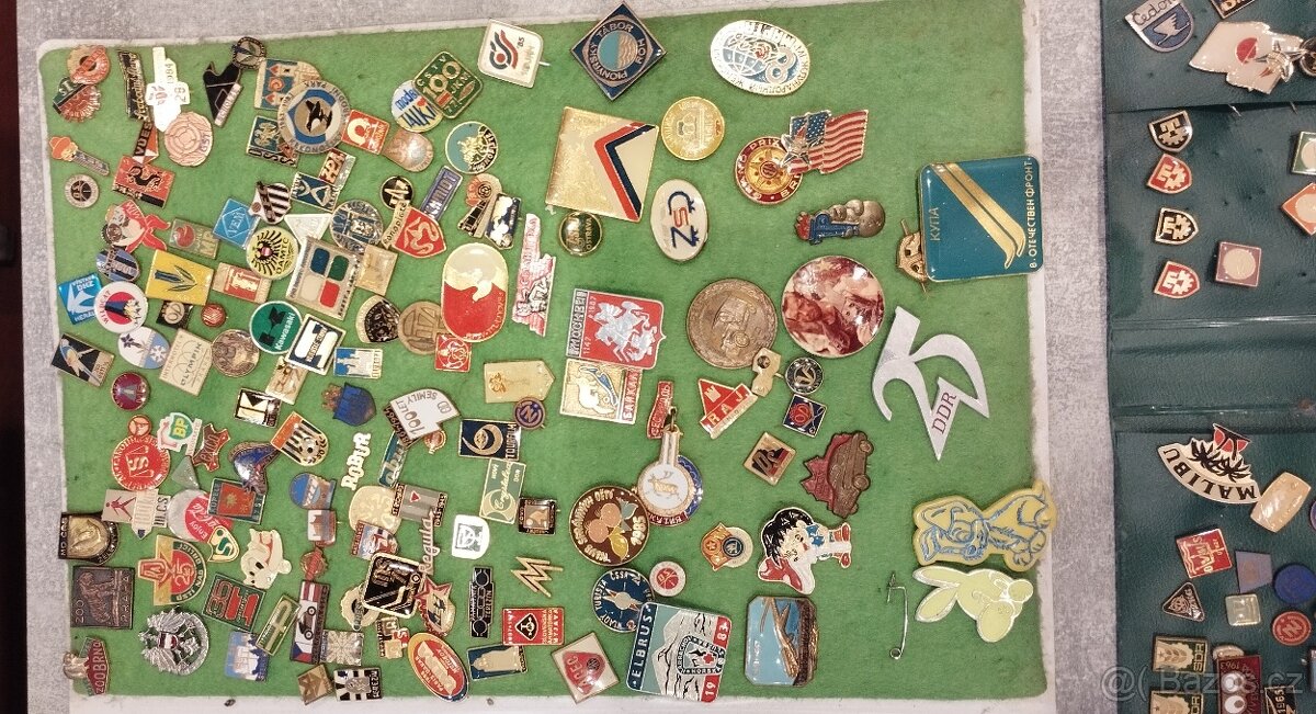 VELKÁ SBÍRKA ODZNAKŮ + MEDAILE + MINCE – 40+ LET STARÉ - 9