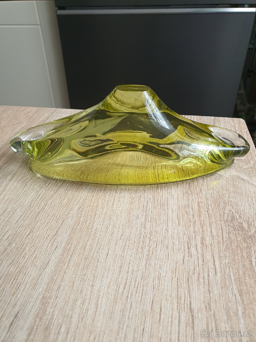 Hutní sklo Žardiniéra, miska - 9