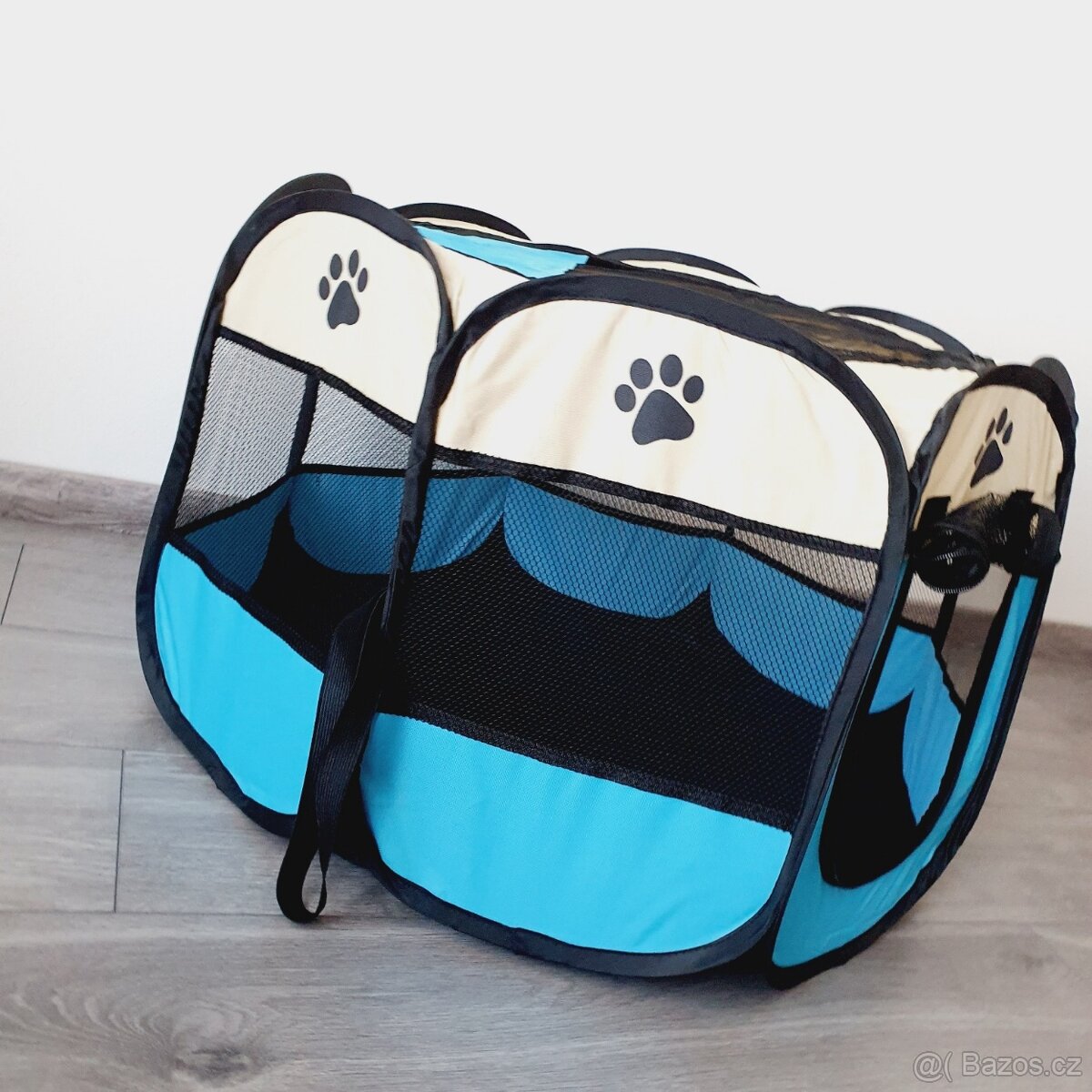 Velká skládací ohrádka pro psy 114x114x58 cm - nové - 9