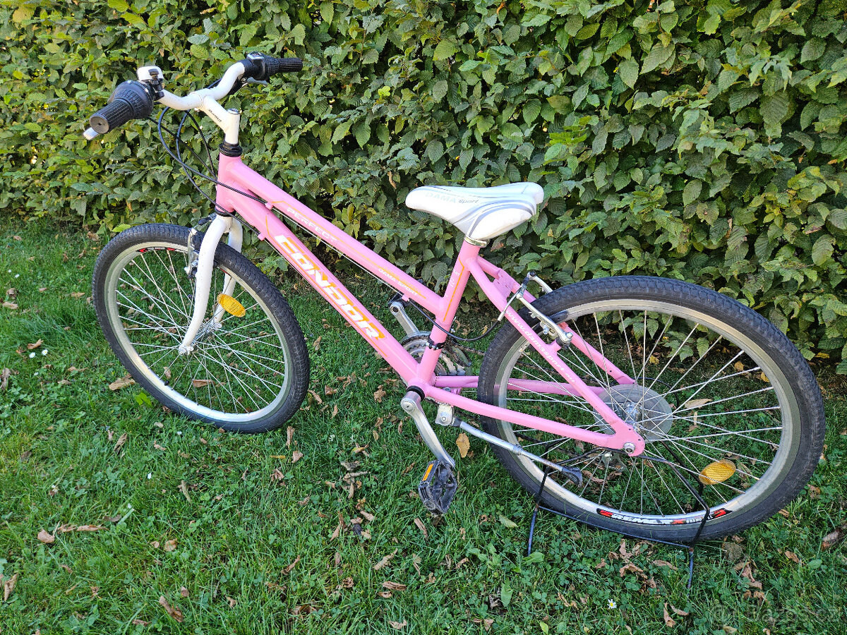 Dívčí 24" růžové horské hliníkové kolo CONDOR, rám 14" - 9
