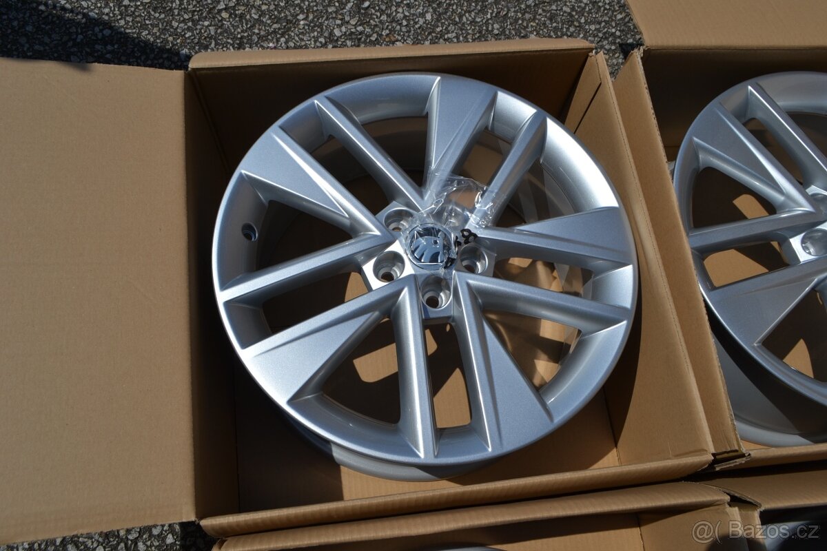 Škoda Rapid, Fabia 3, O1 RS -Nové 17 orig. alu Škoda - 9