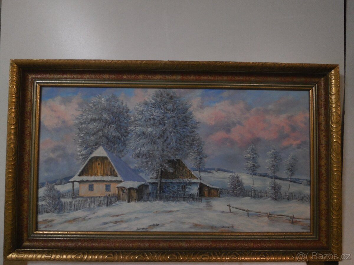 Obrovský obraz zima na Křižánkách + další obrazy - 9