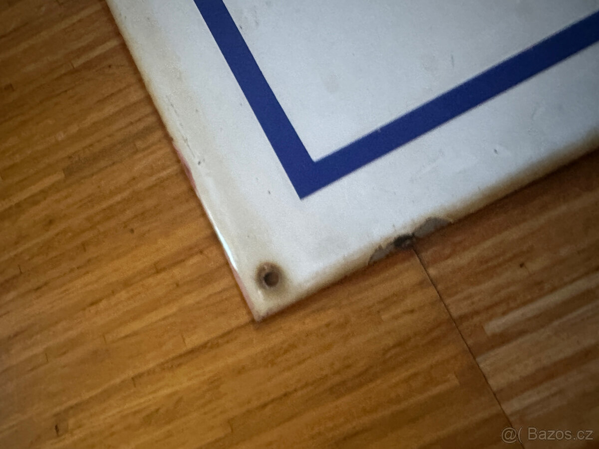 RETRO smaltovaná cedule OBECNÍ KNIHOVNA - 80x40 cm - 9