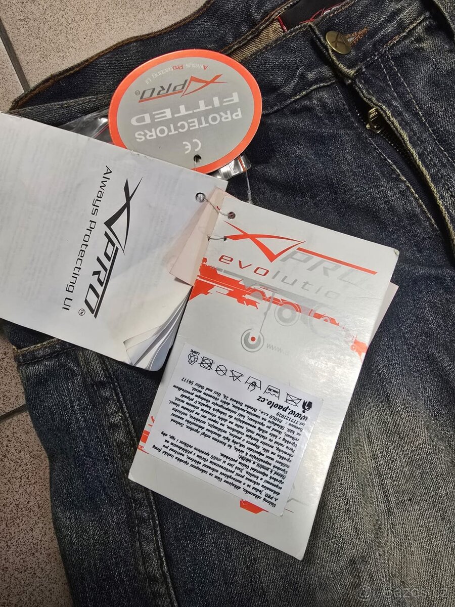 Pánské rifle /džíny na motorku s kolenními chrániči vel. 36 - 9