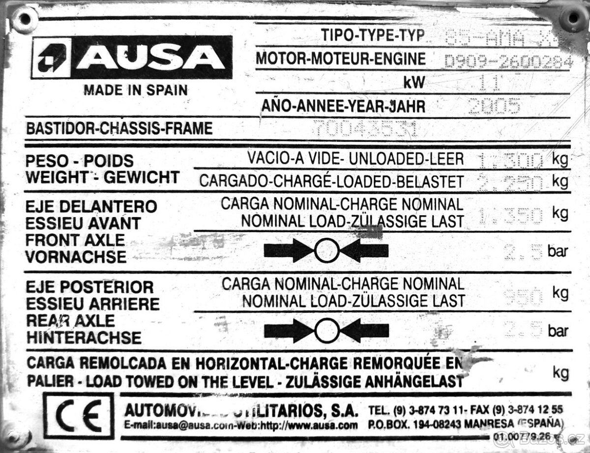 Kolový kloubový dumper AUSA 85-AMA X4 - 9
