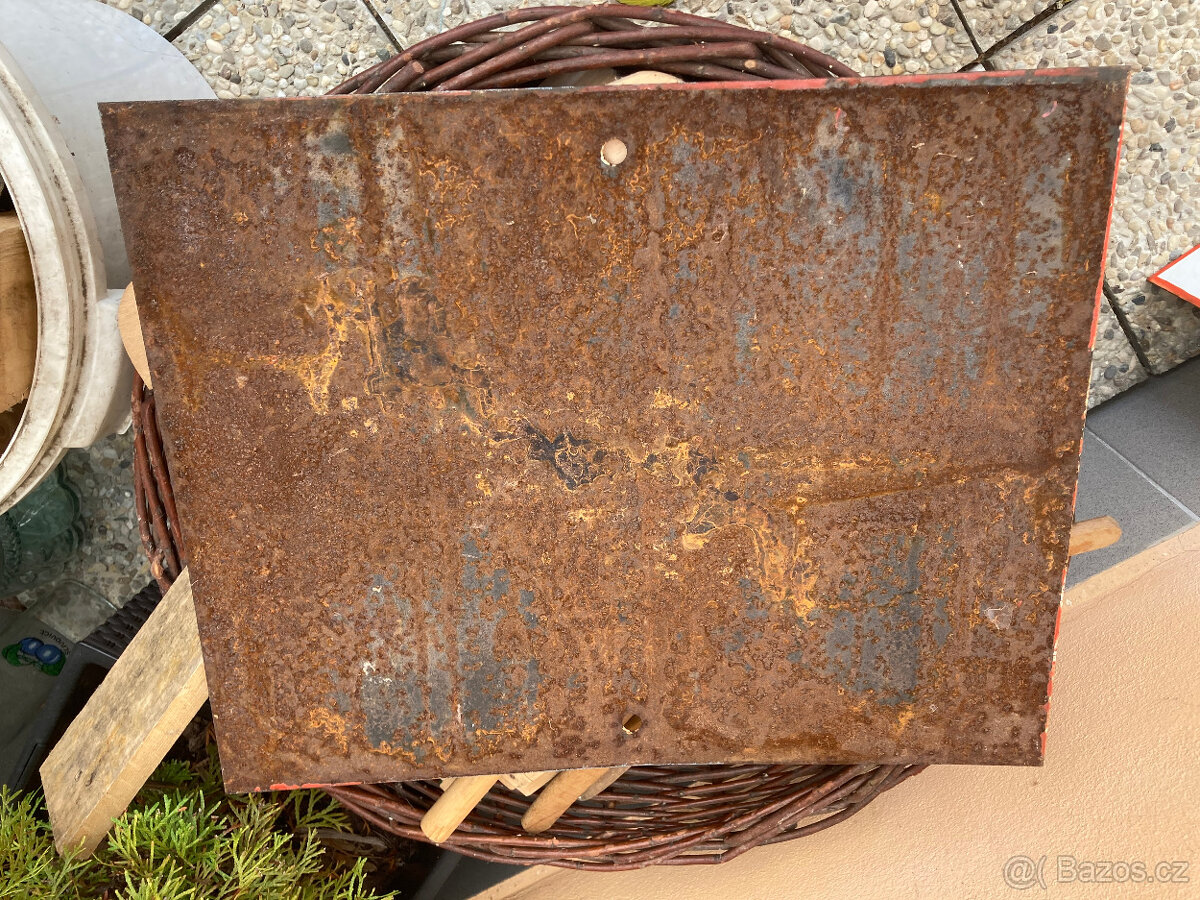 Cedule smaltovaná Pozor Hraniční pásmo - 9