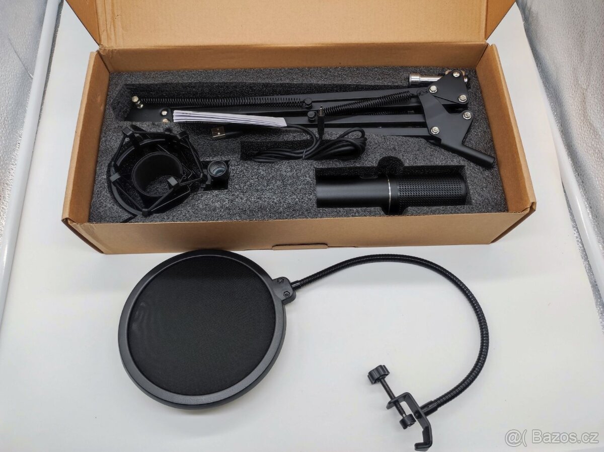 USB herní mikrofon Tonor Q9, černý.se stativem - 9