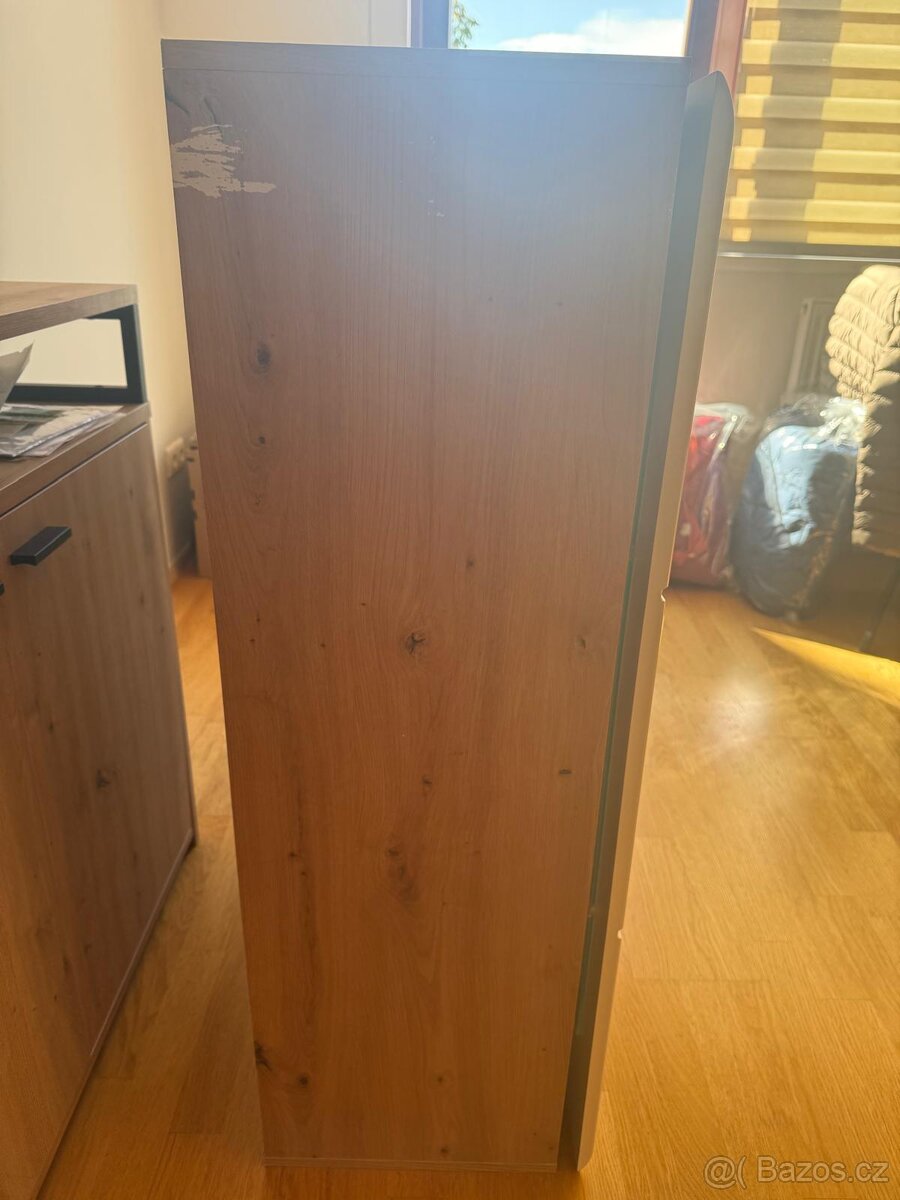 Obývací stěna Owinko, dub artisan/bílý lesk - 9