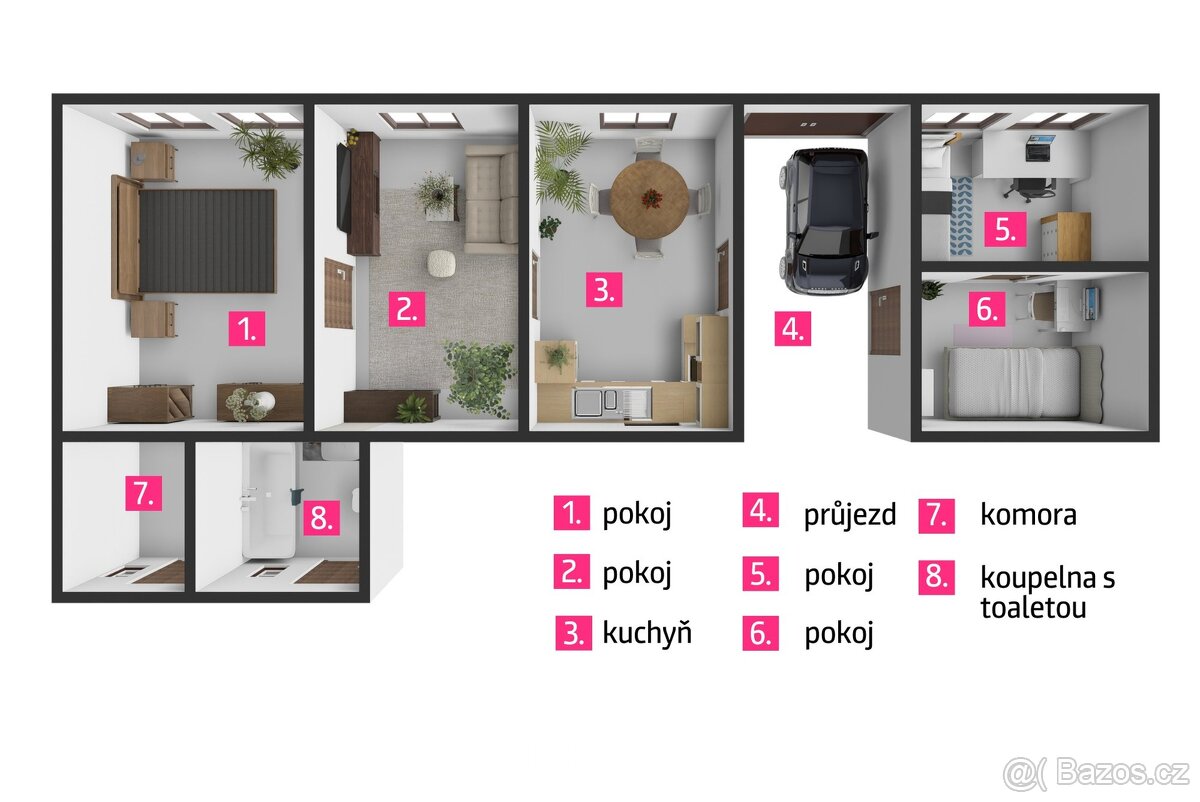 Prodej rodinného domu s pozemkem a stodolou: Únanov u Znojma - 9