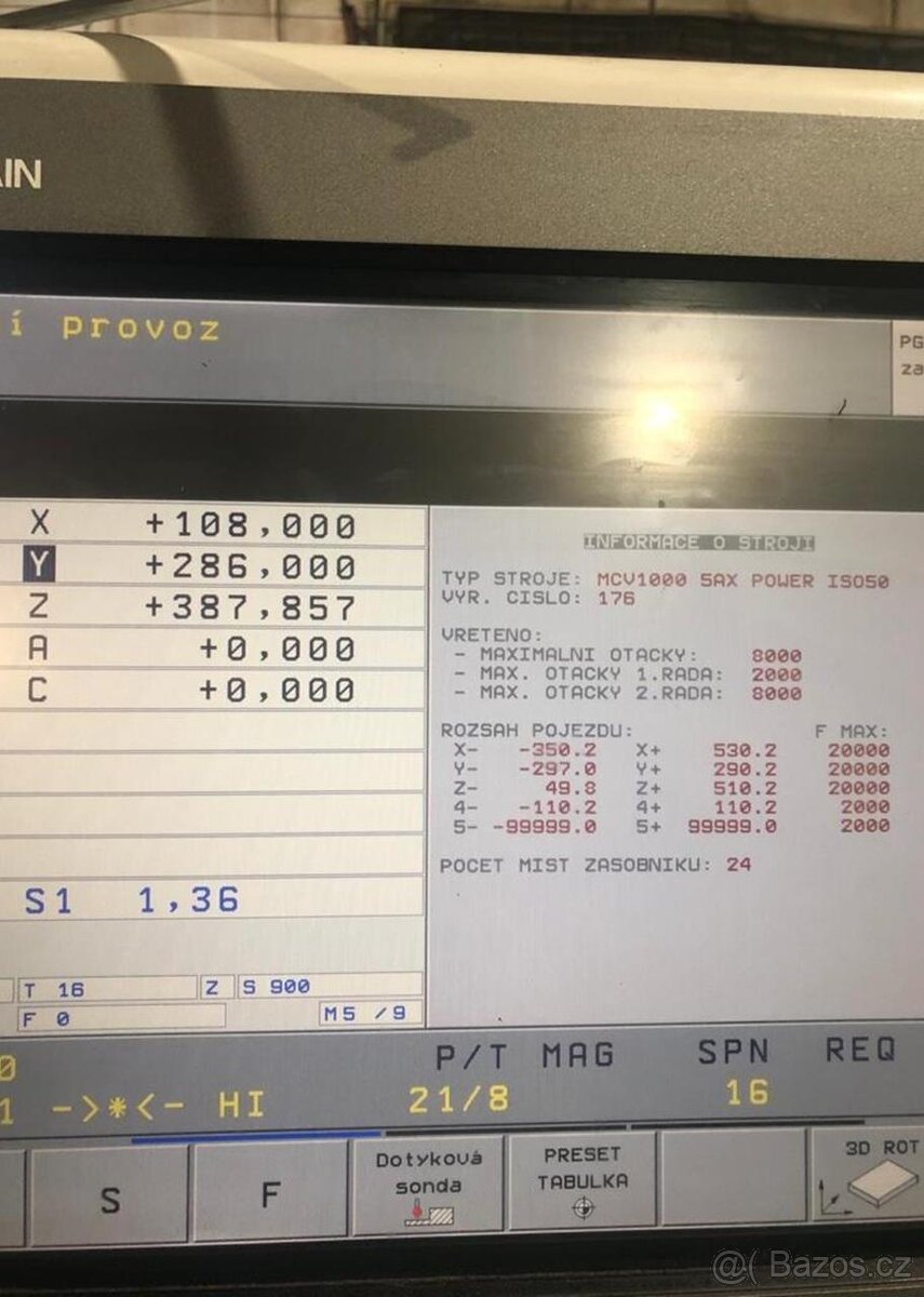 Obráběcí centrum (univerzální) MAS MCV 1000 POWER 5AX - 9