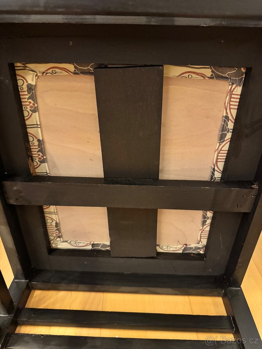 Starožitný set, křesla, lavice, stolek - 9