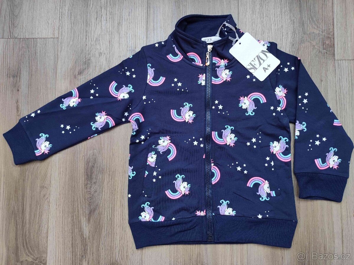 Dívčí slabá mikina koně, kočička, koníci nová - 9