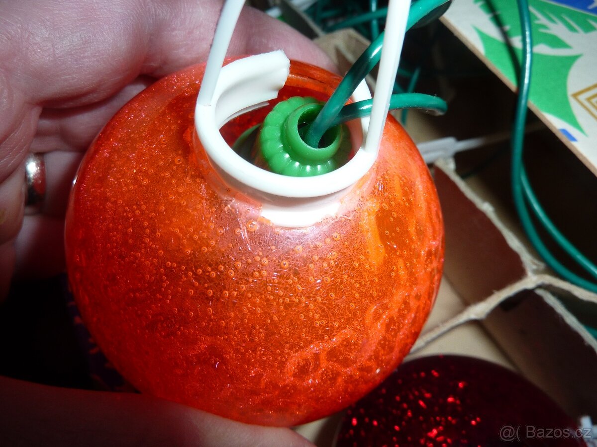 Retro vánoční světelný řetěz ZLATKOV REFLEX r.1973 - 9