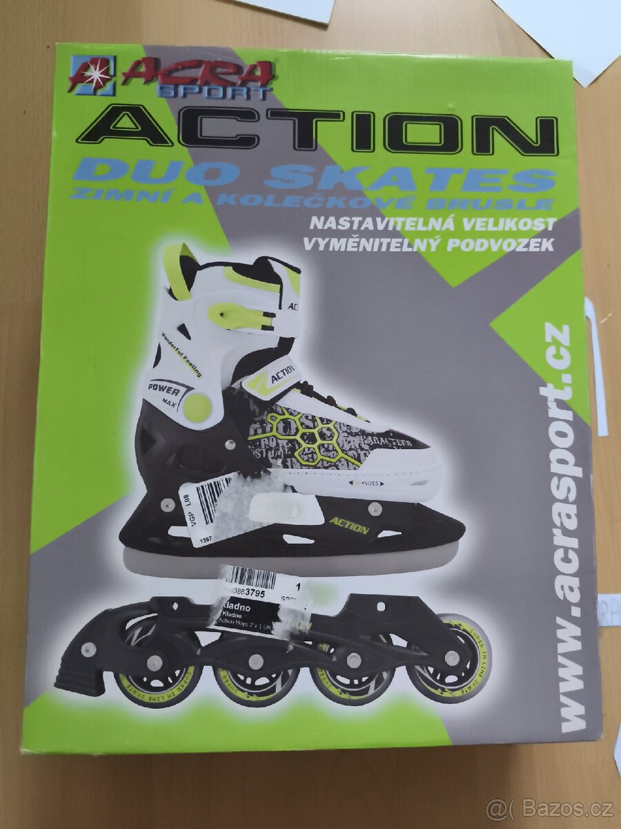 Dětské rostoucí brusle 2v1 vel. 33-36 - 9